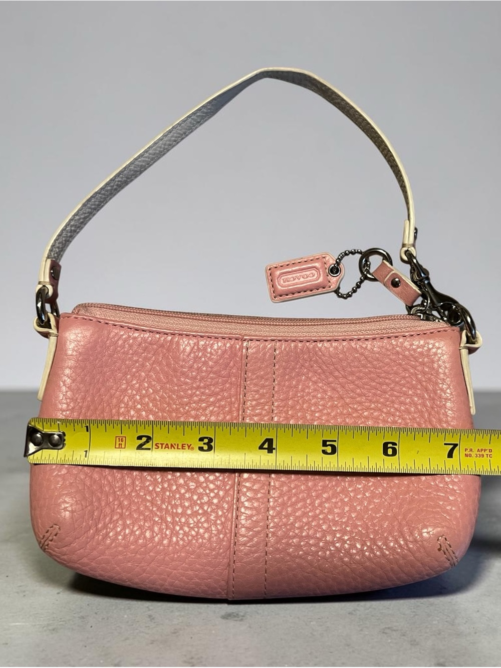 Coach Pink Pebbled Leather Shoulder Bag - Picture 2 of 6